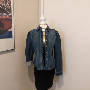 International concepts INC denim jean jacket with studded buttons  size M